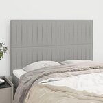 VIDAXL Tetes de lit 4 pcs Gris clair 72x5x78/88 cm Tissu