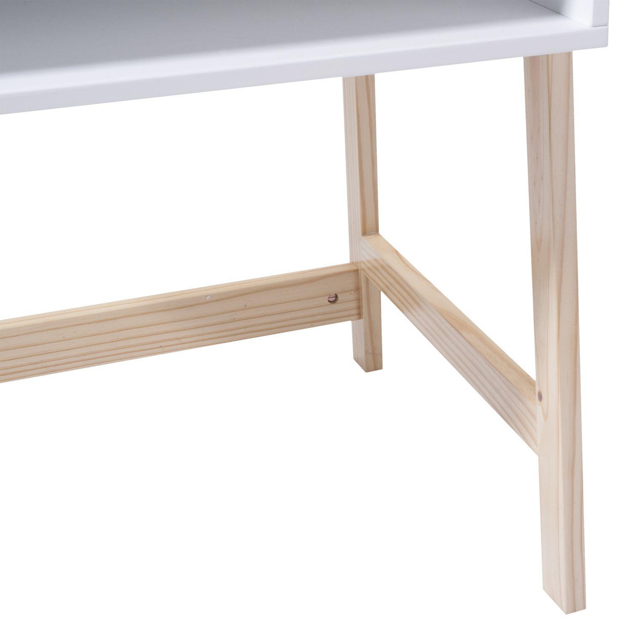 Voir la diapositive 4 : Atmosphera Kids Bureau en bois enfant douceur - l. 58 x h. 52 cm - blanc