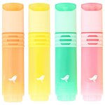 AUCHAN Lot de 4 surligneurs pastels coloris assortis pointe biseautée