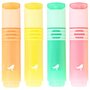 Voir la diapositive 1 : AUCHAN Lot de 4 surligneurs pastels coloris assortis pointe biseautée