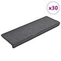 Voir la diapositive 1 : VIDAXL Tapis d'escalier 30 pcs 65x21x4 cm Gris fonce