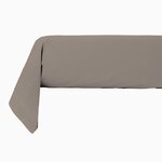 FUTURE HOME Taie traversin en coton 57 fils unie taupe 85x185cm