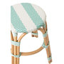 Voir la diapositive 3 : Paris Prix Tabouret en Rotin  Reyes  46cm Bleu & Blanc