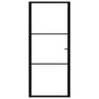 Voir la diapositive 3 : VIDAXL Porte interieure Verre ESG et aluminium 102,5x201,5 cm Noir