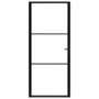 Voir la diapositive 3 : VIDAXL Porte interieure Verre ESG et aluminium 102,5x201,5 cm Noir