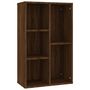 Voir la diapositive 2 : VIDAXL Bibliotheque/Buffet chene marron 50x25x80 cm bois d'ingenierie