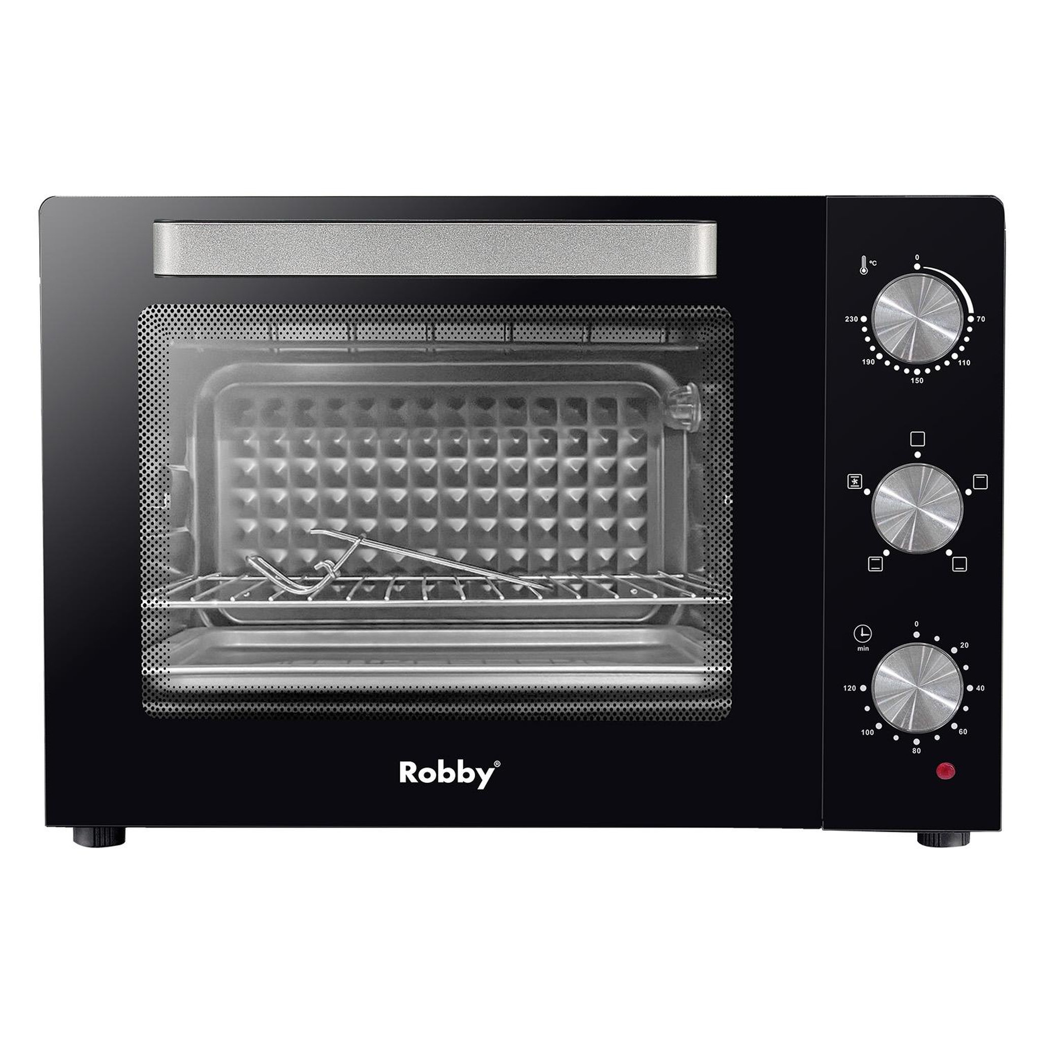 Voir la diapositive 2 : Robby Four chaleur tournante 55l 2200w - romf55b
