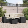 Voir la diapositive 1 : VIDAXL Salon de jardin 5 pcs avec coussins noir resine tressee