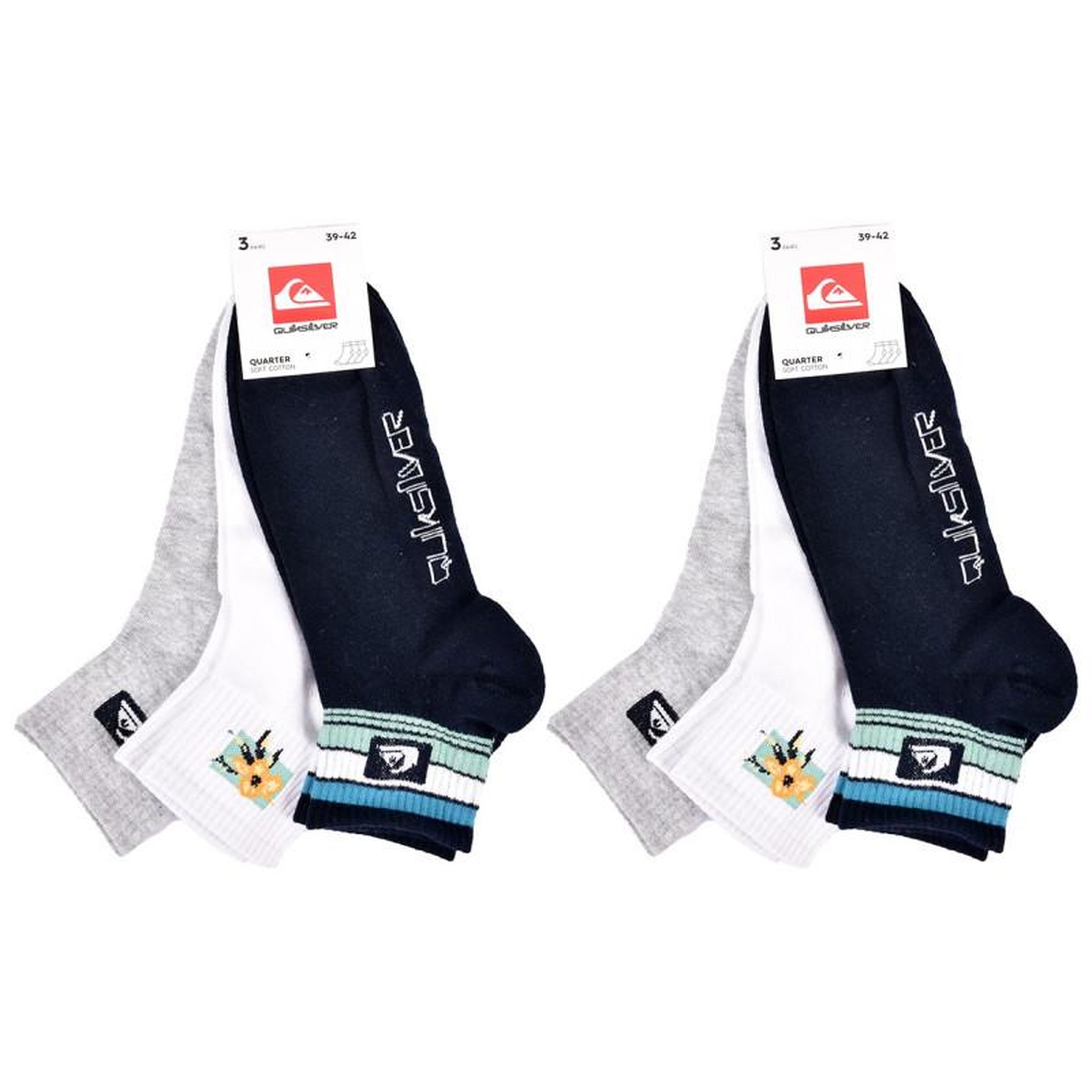 Voir la diapositive 4 : QUIKSILVER Chaussettes QUIKSILVER QUARTER