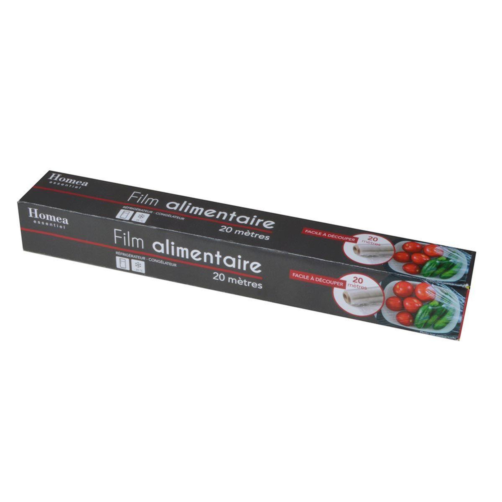 HOMEA Film alimentaire  facile à découper  20m transparent