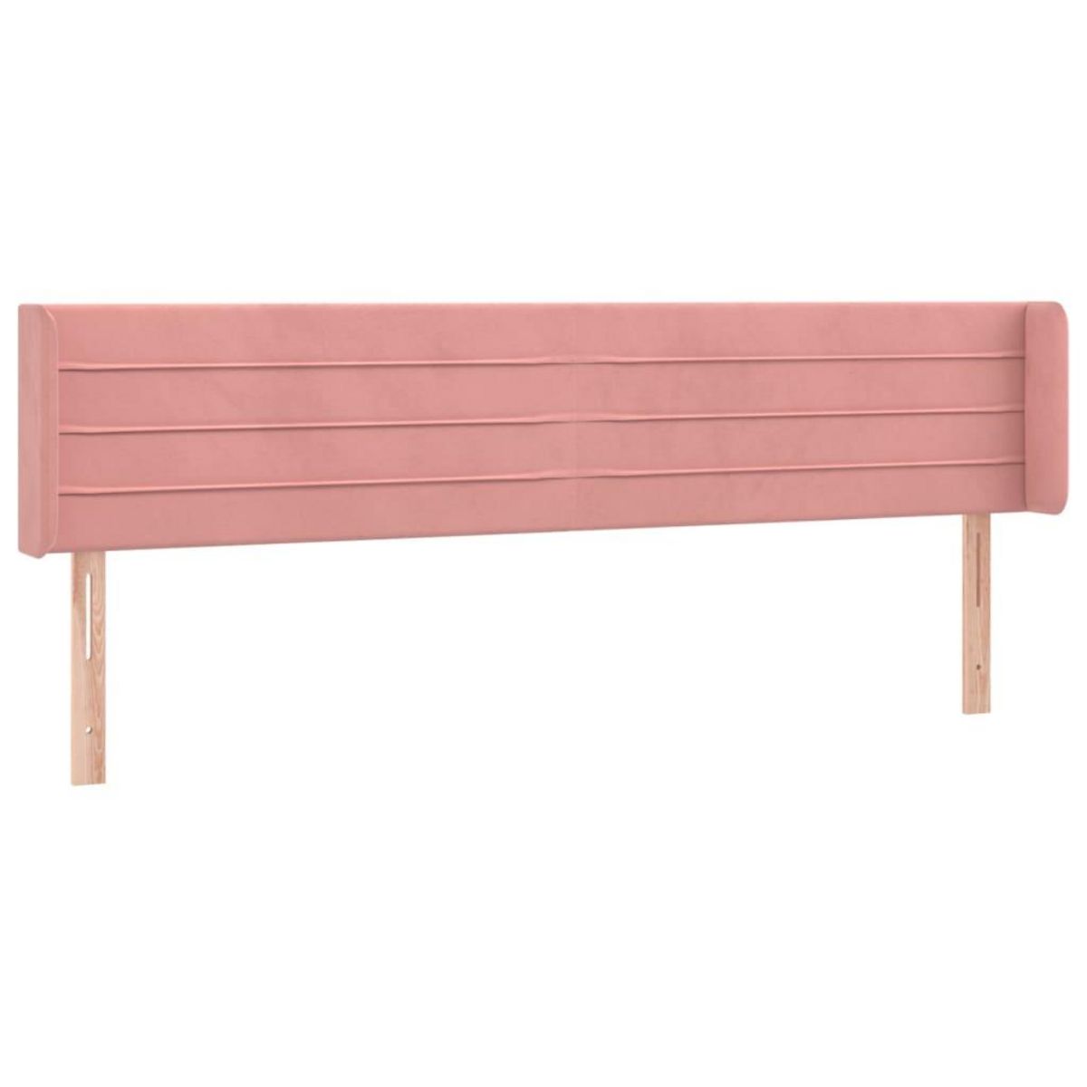 VIDAXL Tete de lit avec oreilles Rose 203x16x78/88 cm Velours