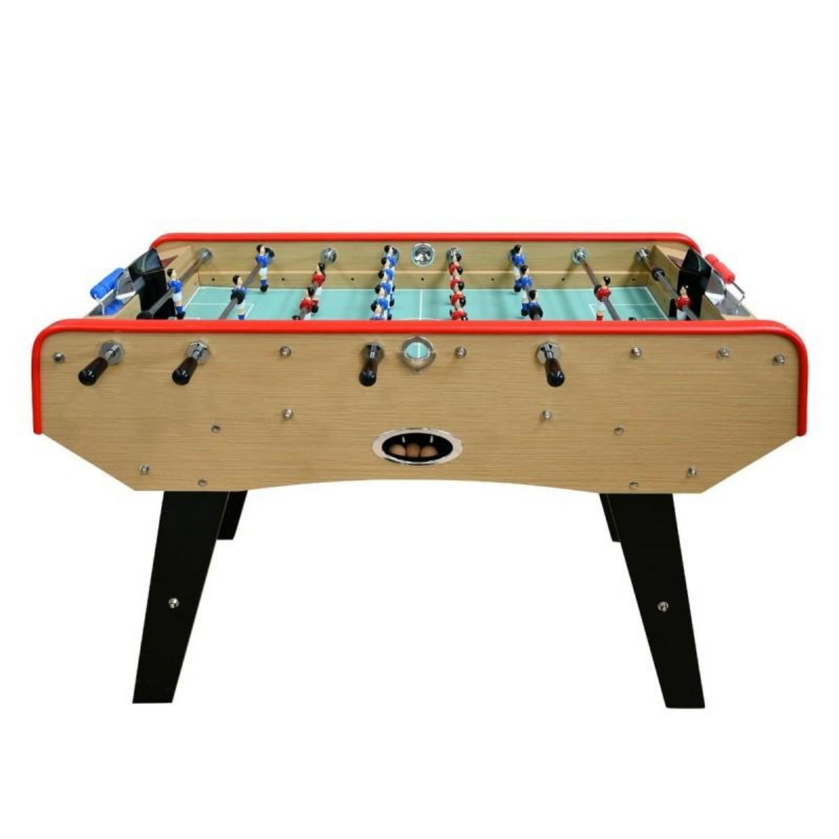 PLAY4FUN Baby-foot DELUXE type Bistrot - 151 x 77 x 91 cm - Table de Baby-foot avec barres téléscopiques et Balles Lièges Inclus