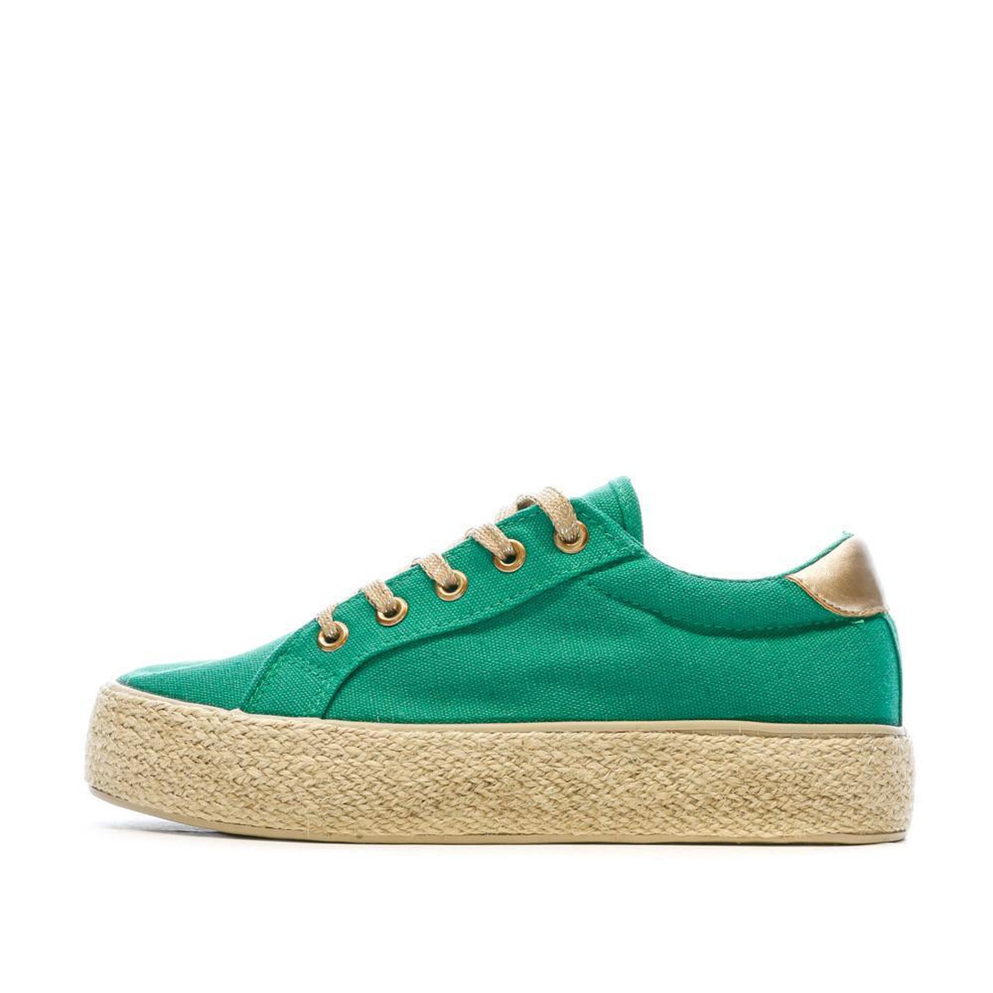 CACHE-CACHE Baskets en Toile es Femme  Cache Cache Choescapa. Coloris disponibles : Vert