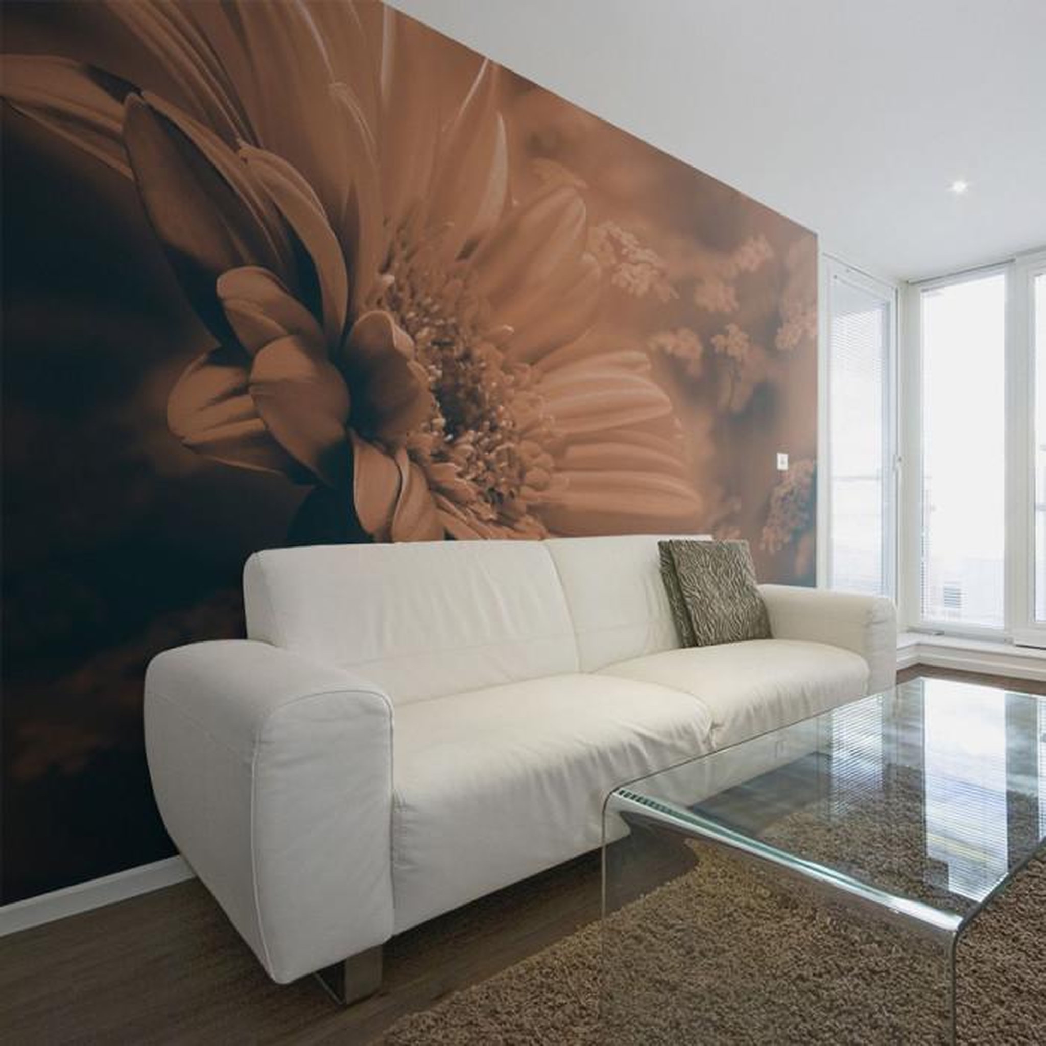 Paris Prix Papier Peint  Gerbera in Bronze. Coloris disponibles : Multicolore