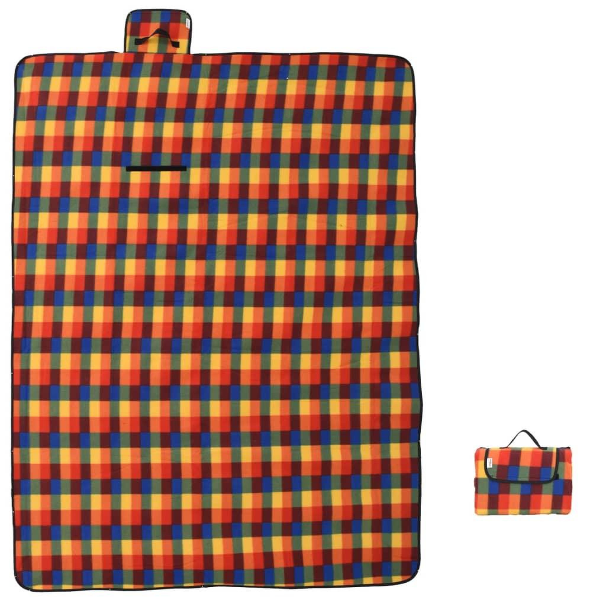 Voir la diapositive 3 : VIDAXL Couverture de pique-nique pliable 200x150 cm velours
