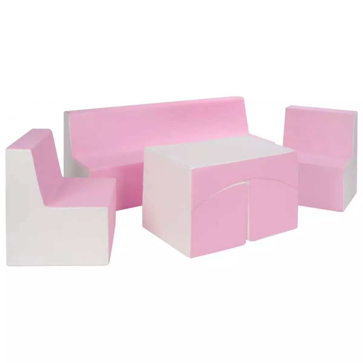  Ensemble de fauteuils chambre enfant blanc, rose (pastel)
