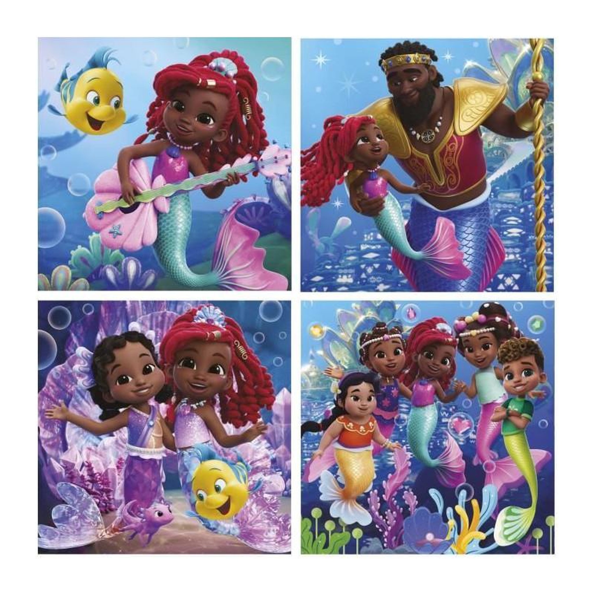 Voir la diapositive 2 : EDUCA Puzzles progressifs enfant Ariel – 4 puzzles de 12 à 25 pièces – Apprentissage évolutif – Dès 3 ans – Ariel – Educa