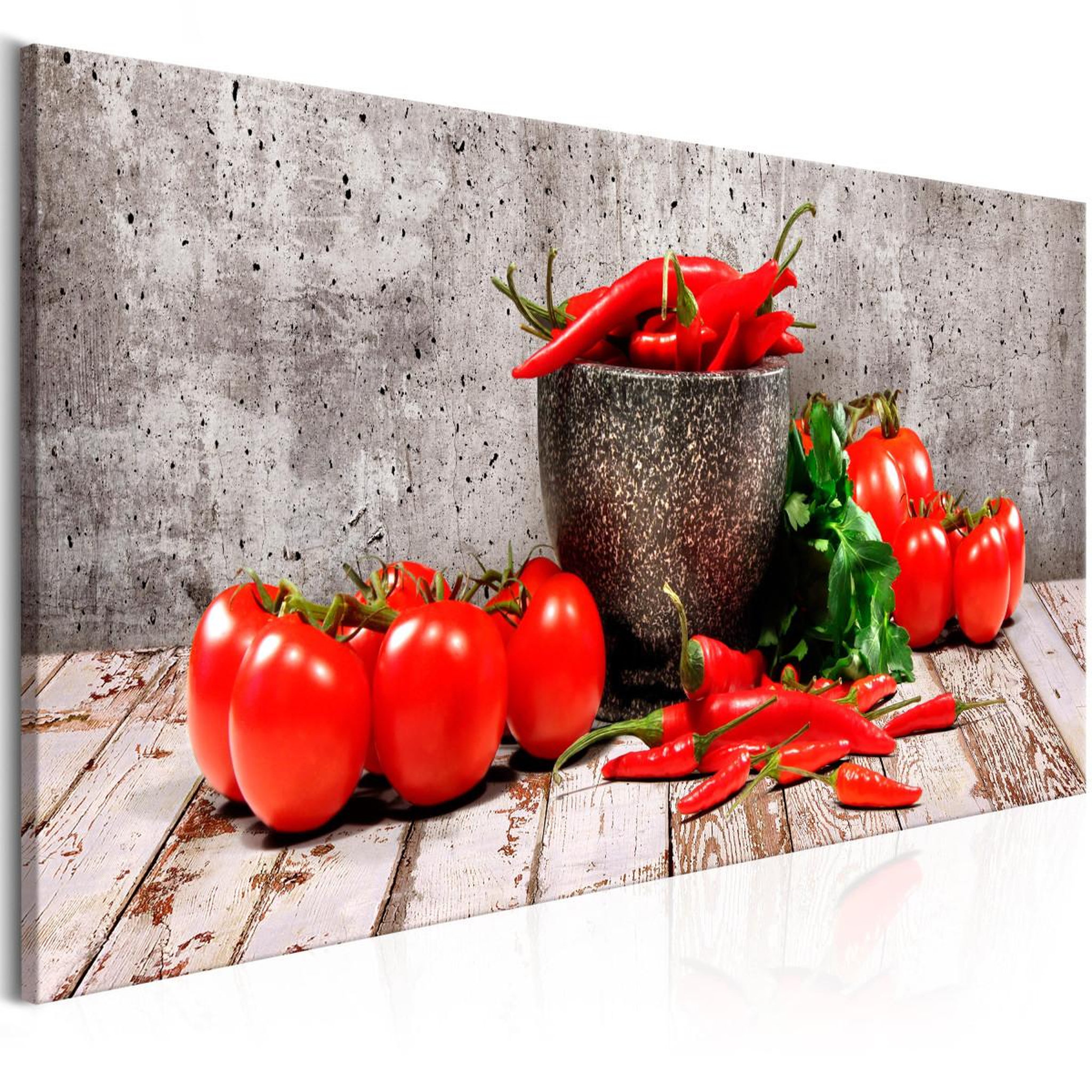 Paris Prix Tableau imprimé  red vegetables concrete narrow. Coloris disponibles : Multicolore