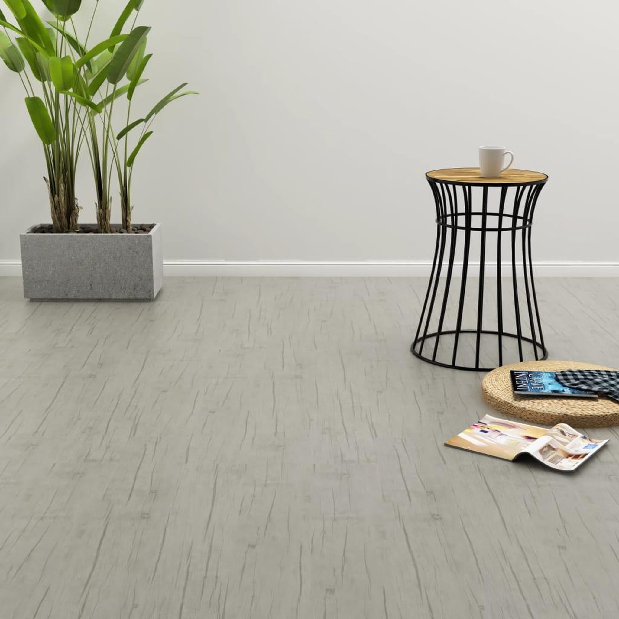 Voir la diapositive 1 : VIDAXL Planches de plancher autoadhesives 4,46m^2 3 mm PVC Chene delave