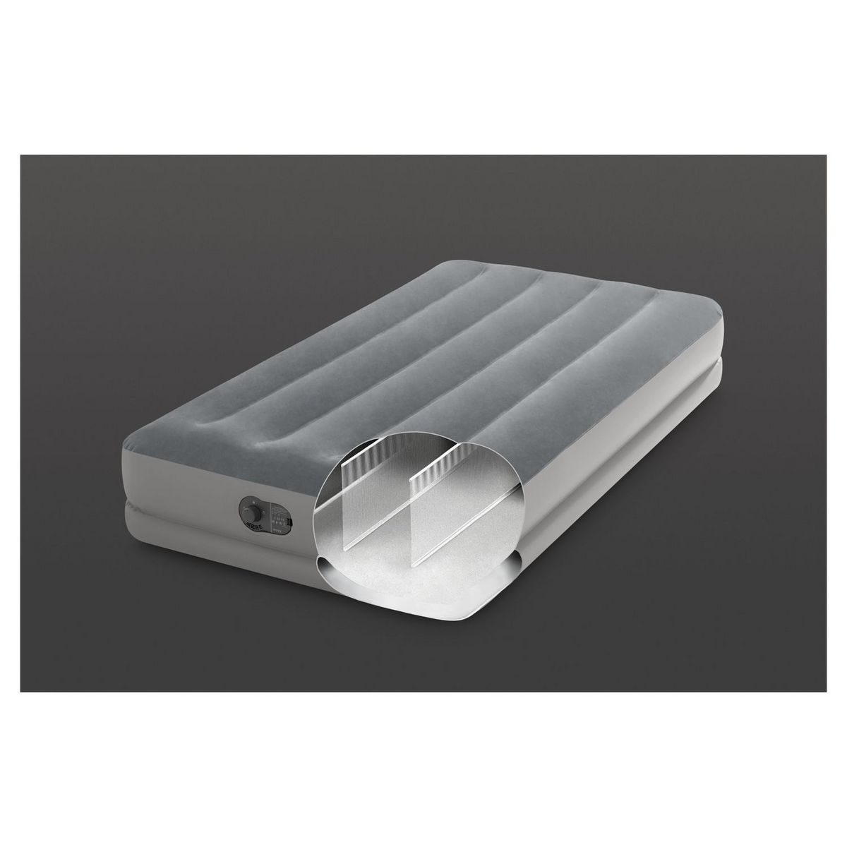 INTEX Matelas gonflable de camping électrique - 1 personne - 1,91 x 99 x 30cm - FLEX PUMP