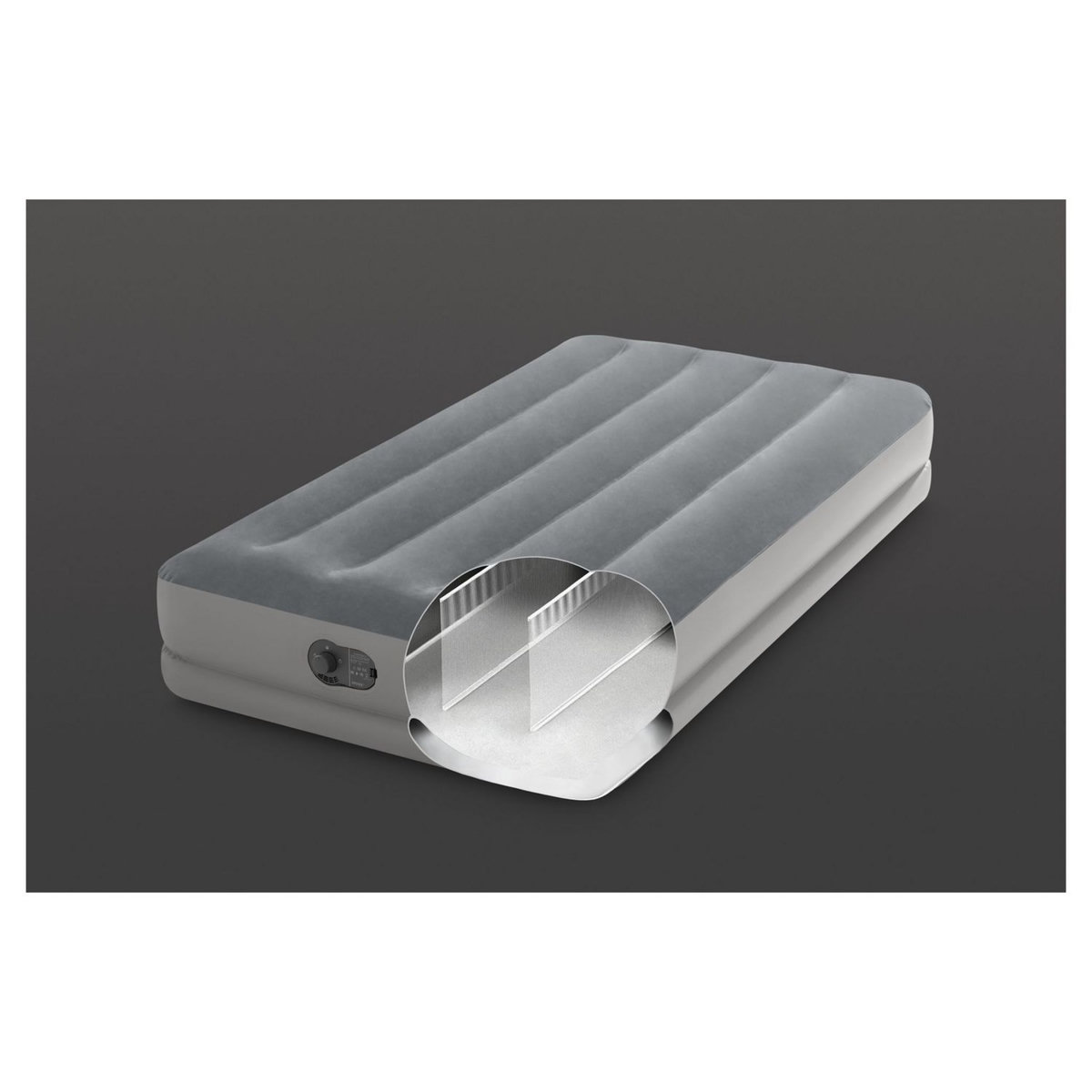 INTEX Matelas gonflable de camping électrique - 1 personne - 1,91 x 99 x 30cm - FLEX PUMP