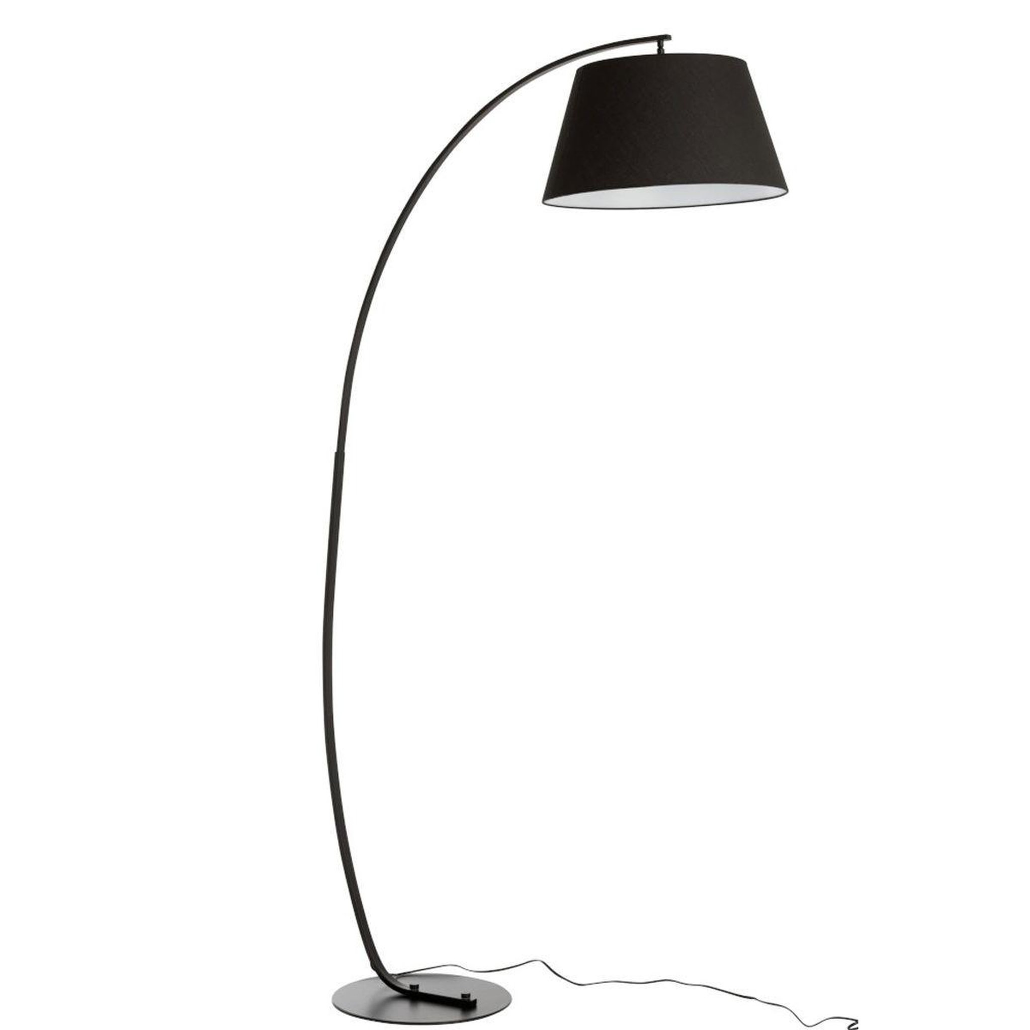 J-LINE Lampadaire design en métal  grung  188cm noir