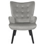 Voir la diapositive 2 : Paris Prix Fauteuil en Velours Côtelé  Giulia  96cm Gris