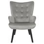 Voir la diapositive 2 : Paris Prix Fauteuil en Velours Côtelé  Giulia  96cm Gris