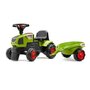 Voir la diapositive 1 : Falk / Falquet Porteur tracteur Baby Claas avec remorque