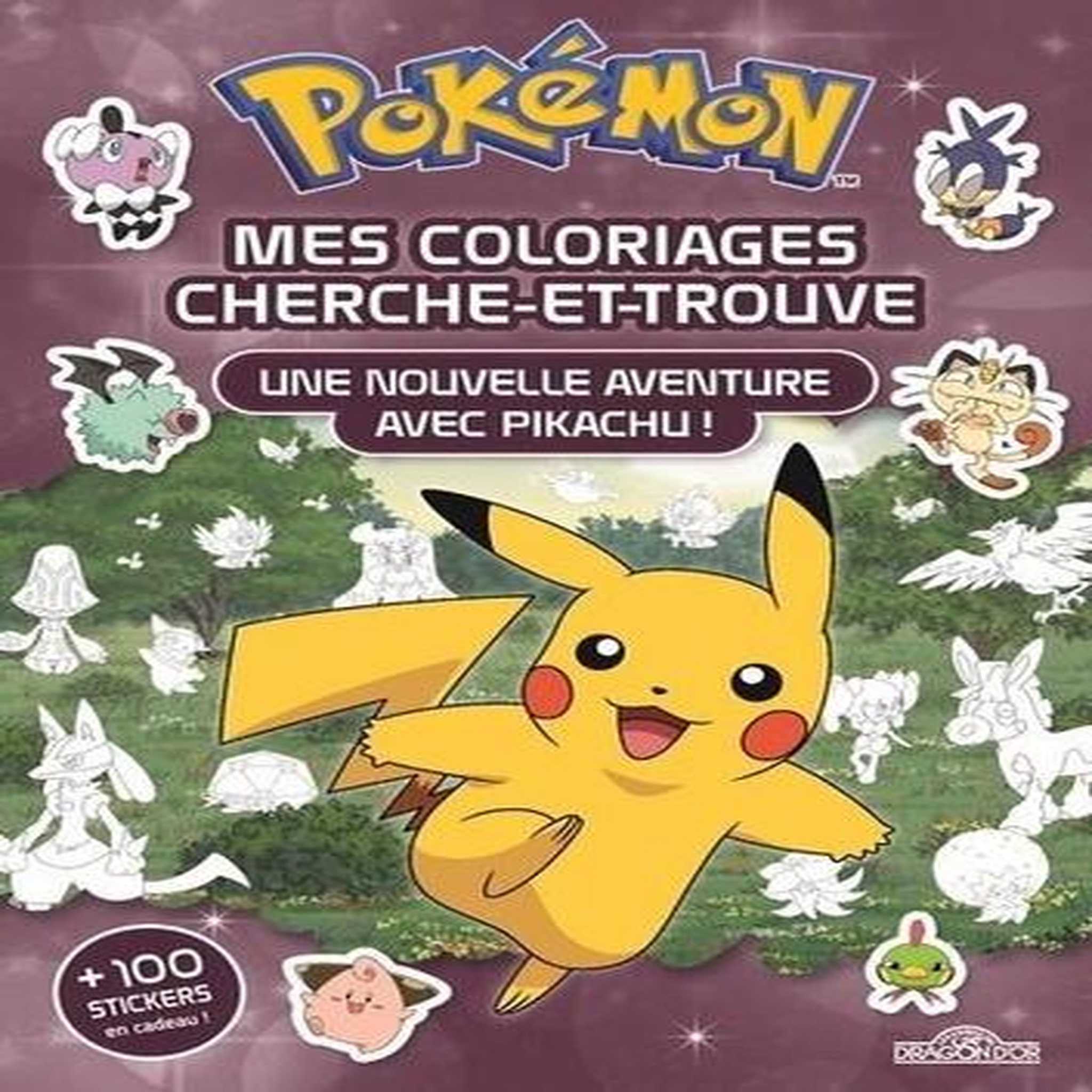 MES COLORIAGES CHERCHE-ET-TROUVE POKEMON. UNE NOUVELLE AVENTURE AVEC PIKACHU ! + 100 STICKERS EN CADEAU, Molina Fabien