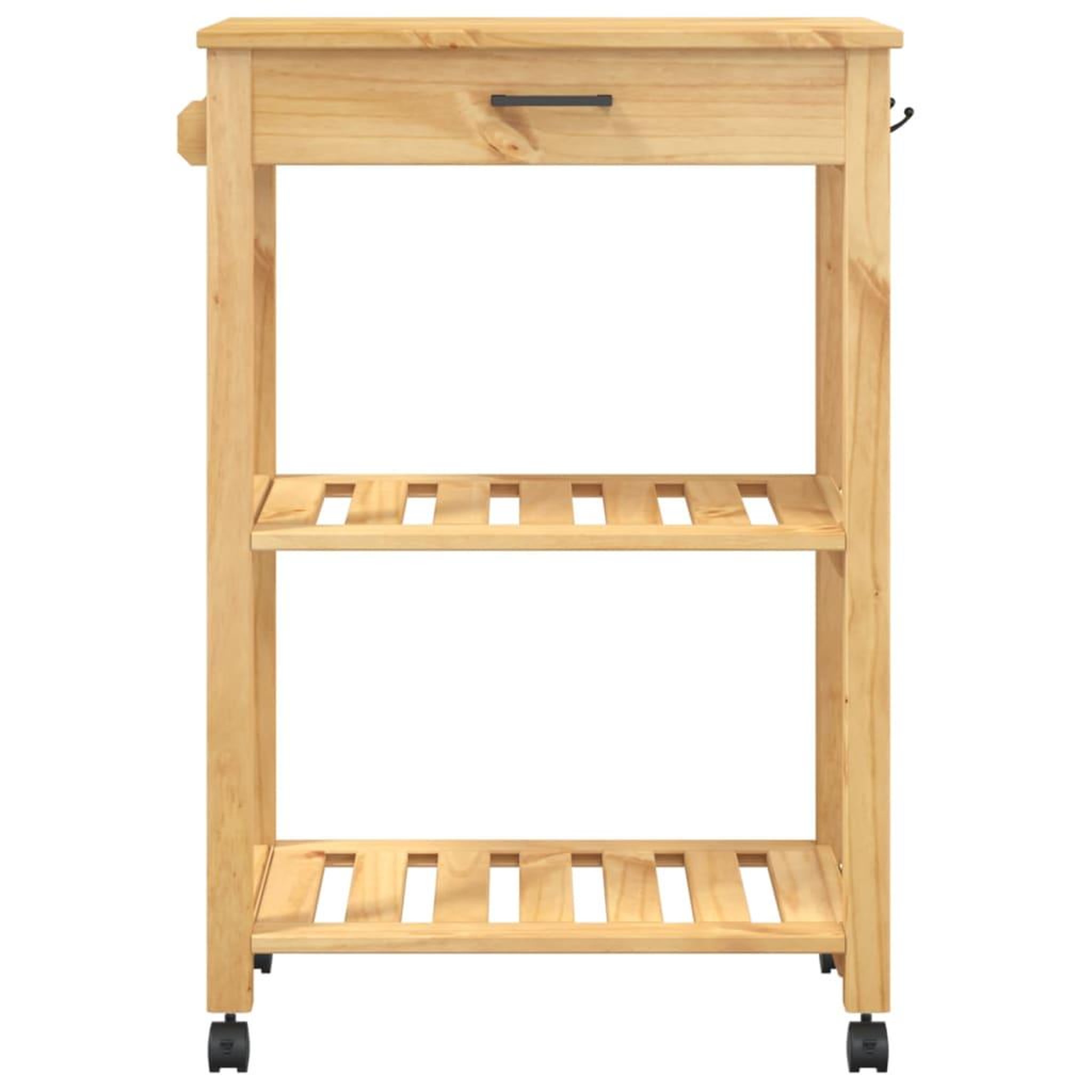 Voir la diapositive 5 : VIDAXL Chariot de cuisine MONZA 60x40x90 cm bois massif de pin