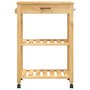Voir la diapositive 5 : VIDAXL Chariot de cuisine MONZA 60x40x90 cm bois massif de pin
