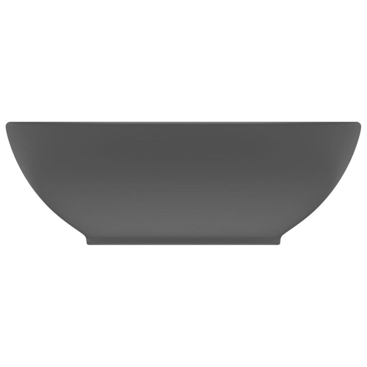 VIDAXL Lavabo ovale de luxe Gris fonce mat 40x33 cm Ceramique