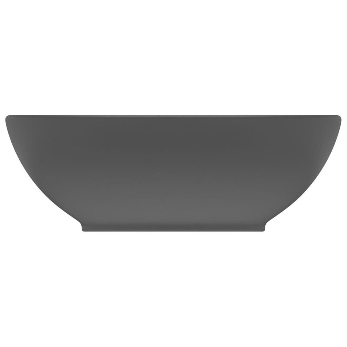 VIDAXL Lavabo ovale de luxe Gris fonce mat 40x33 cm Ceramique