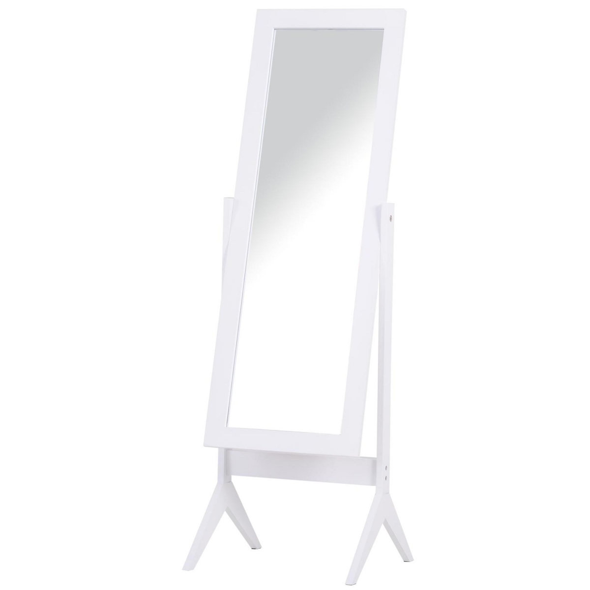 HOMCOM Miroir à pied inclinaison réglable dim. 47L x 46l x 148H cm MDF