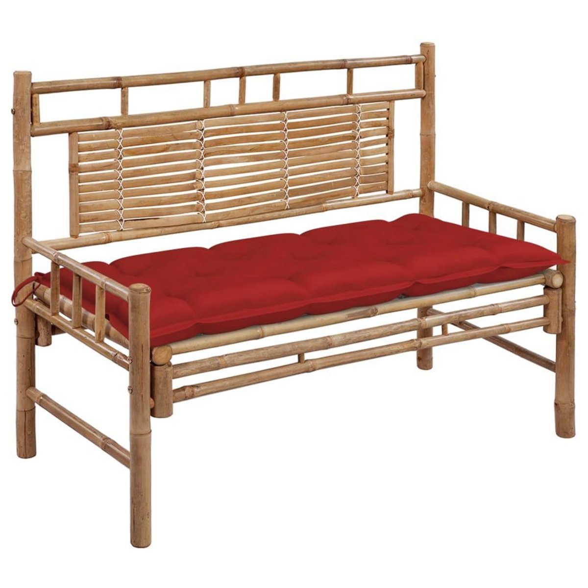 VIDAXL Banc de jardin avec coussin 120 cm Bambou