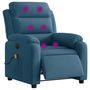 Voir la diapositive 3 : VIDAXL Fauteuil inclinable de massage electrique bleu velours