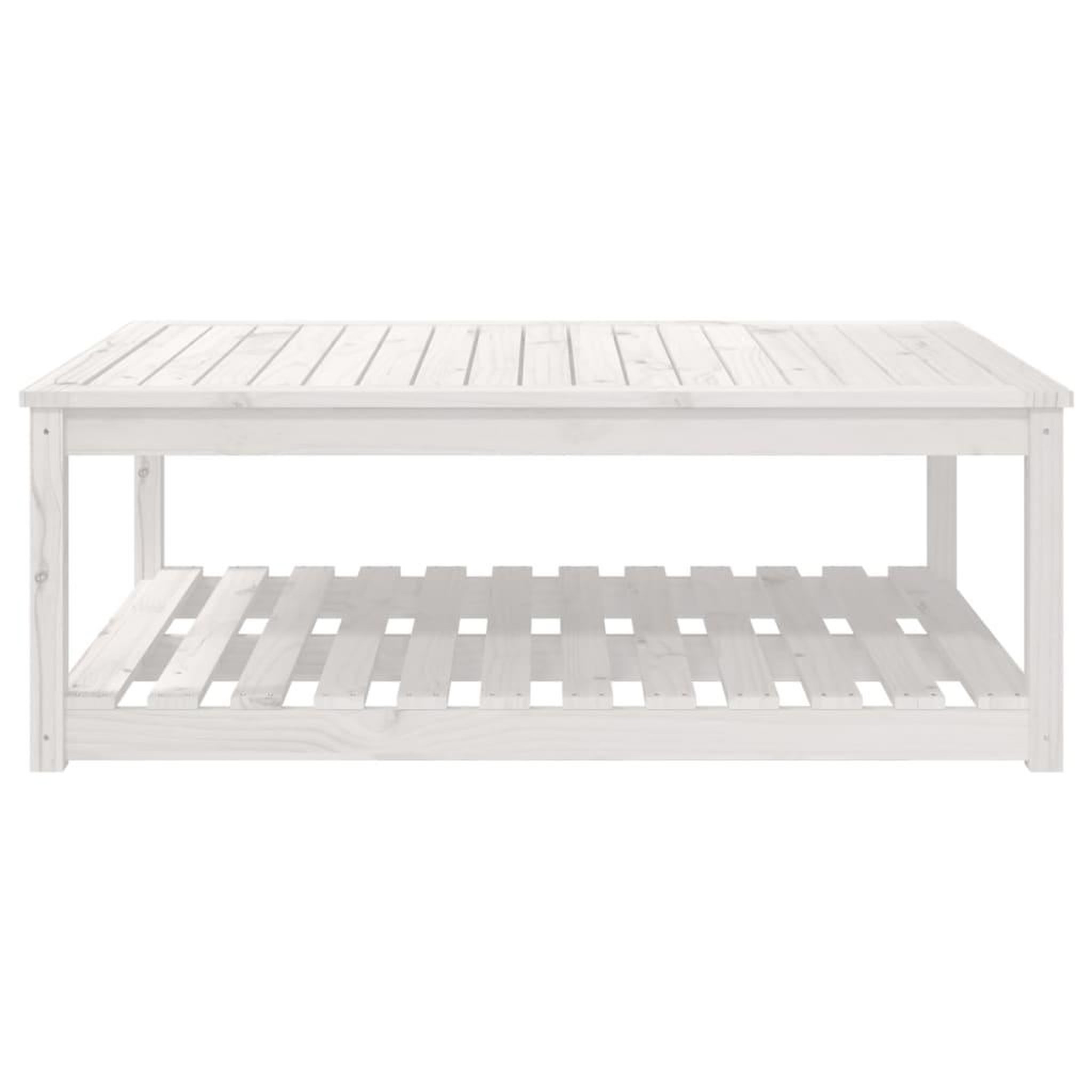 Voir la diapositive 5 : VIDAXL Table de jardin blanc 121x82,5x45 cm bois massif de pin