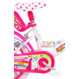Voir la diapositive 3 : Vélo enfant - Modèle 14'' Fille Licorne / Unicorn pour enfant de 95/110 cm avec stabilisateurs - Panier avant - Porte poupée arrière - 2 freins