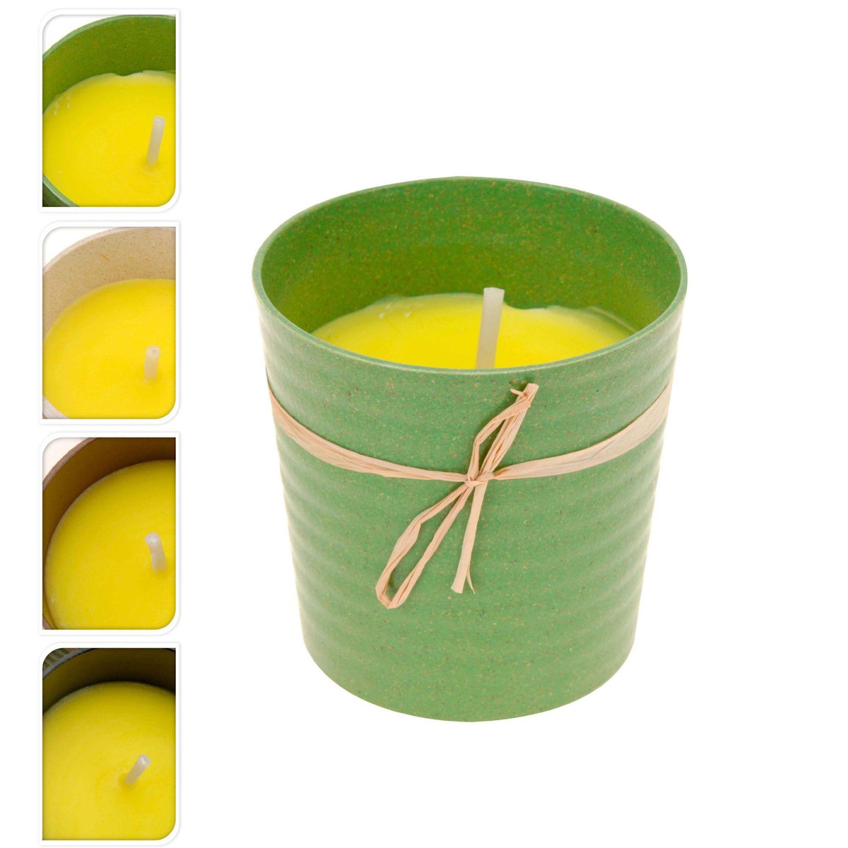 Citronella candle Bougie citronnelle+pot terre cuite 9,5 x 9,5 cm
