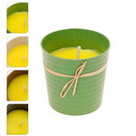 Citronella candle Bougie citronnelle+pot terre cuite 9,5 x 9,5 cm