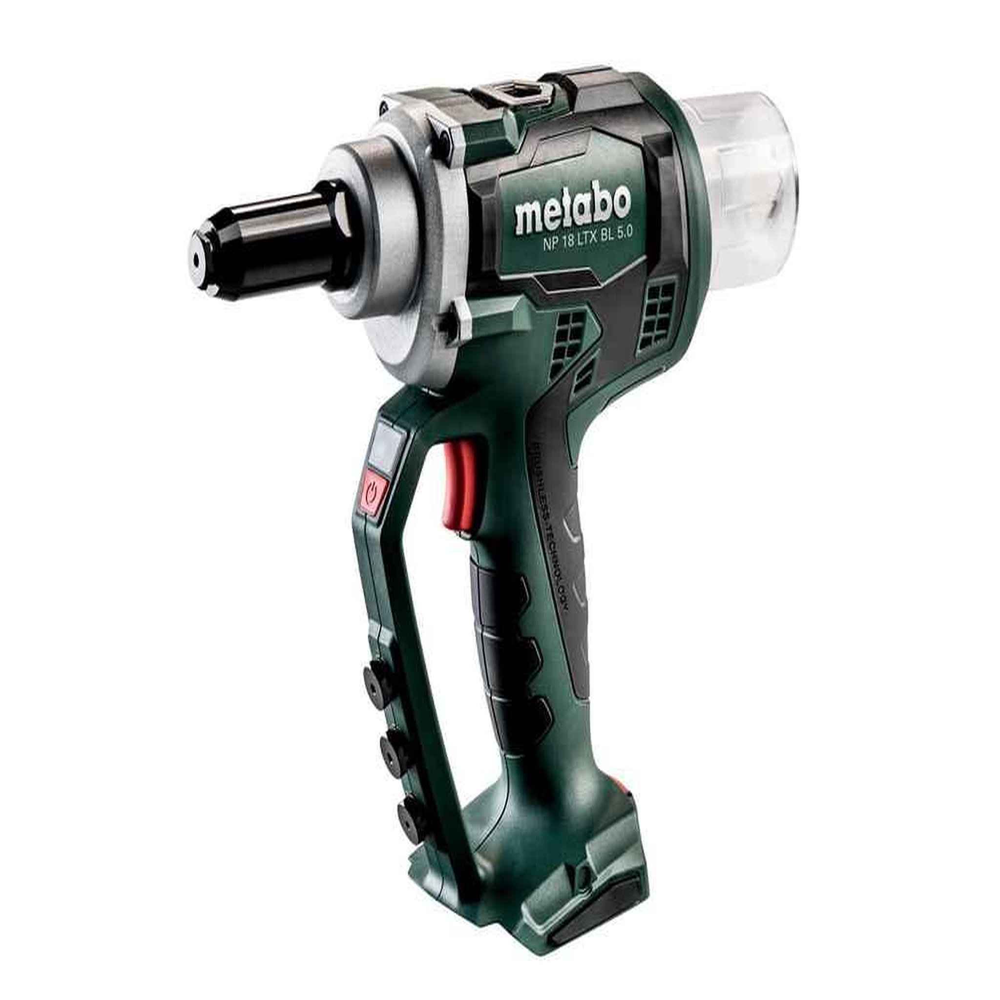 METABO SAS Riveteuse 18 V NP 18 LTX BL 5.0 - Pick+Mix (sans batterie), coffret Metabox