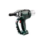 METABO SAS Riveteuse 18 V NP 18 LTX BL 5.0 - Pick+Mix (sans batterie), coffret Metabox