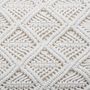 Voir la diapositive 6 : ATMOSPHERA Coussin Macramé rectangulaire 30x50cm Palm avec franges - Blanc Ivoire