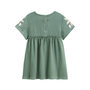 Voir la diapositive 2 : Petit Béguin Robe enfant en gaze de coton + chouchou Pivoina