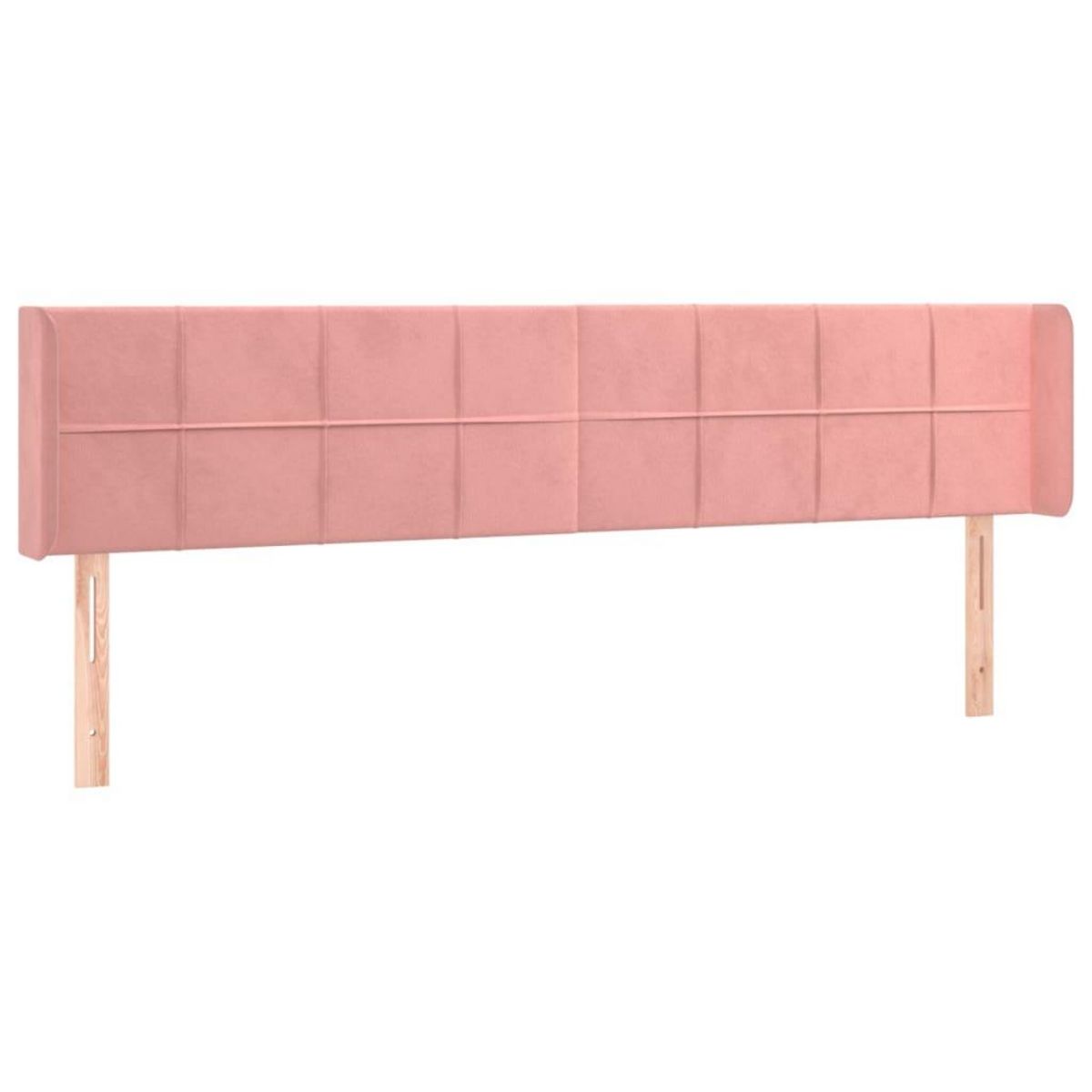 VIDAXL Tete de lit avec oreilles Rose 203x16x78/88 cm Velours