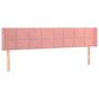 Voir la diapositive 2 : VIDAXL Tete de lit avec oreilles Rose 203x16x78/88 cm Velours