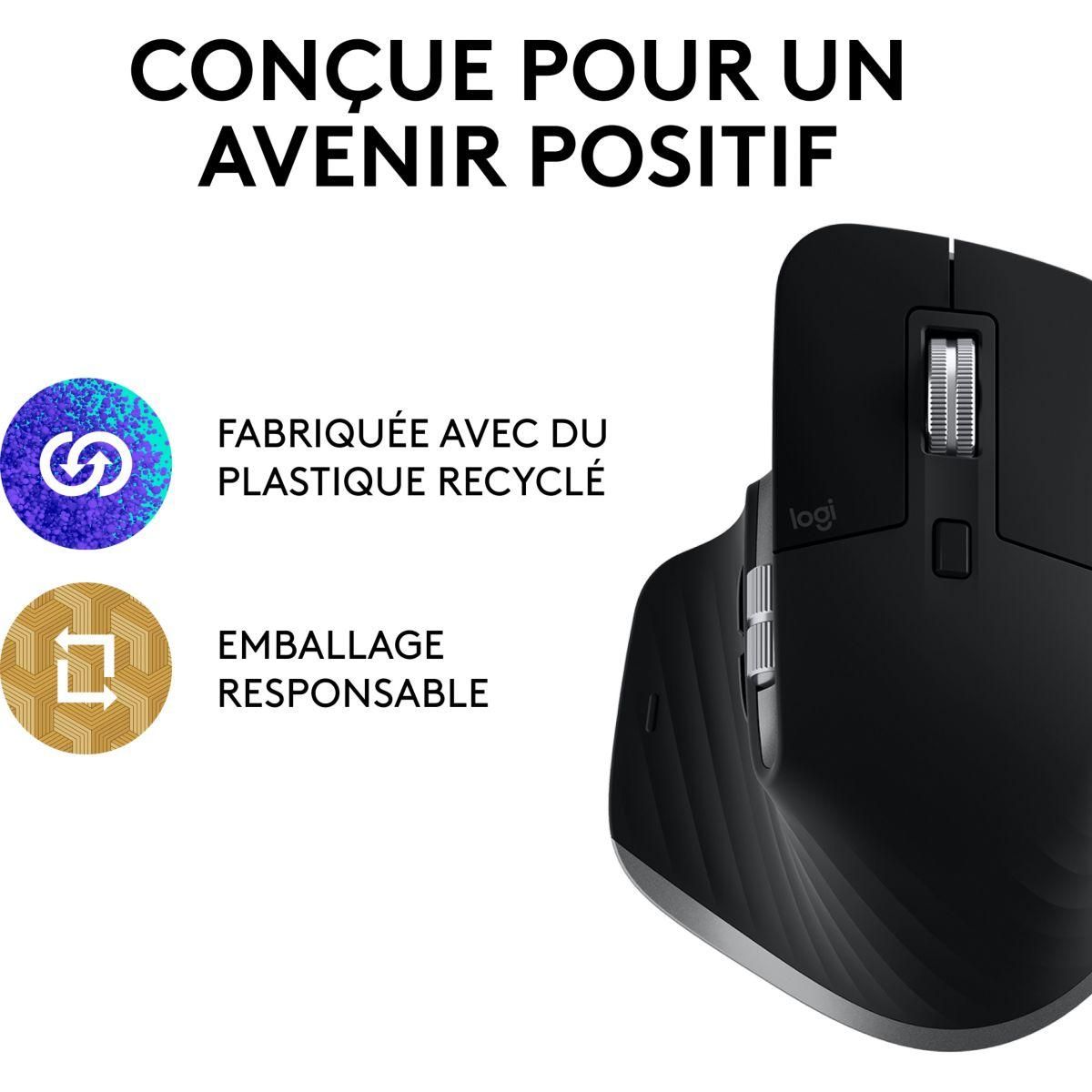 Logitech Souris sans fil rechargeable Mx Master 3s pour Mac Gris Sidéral
