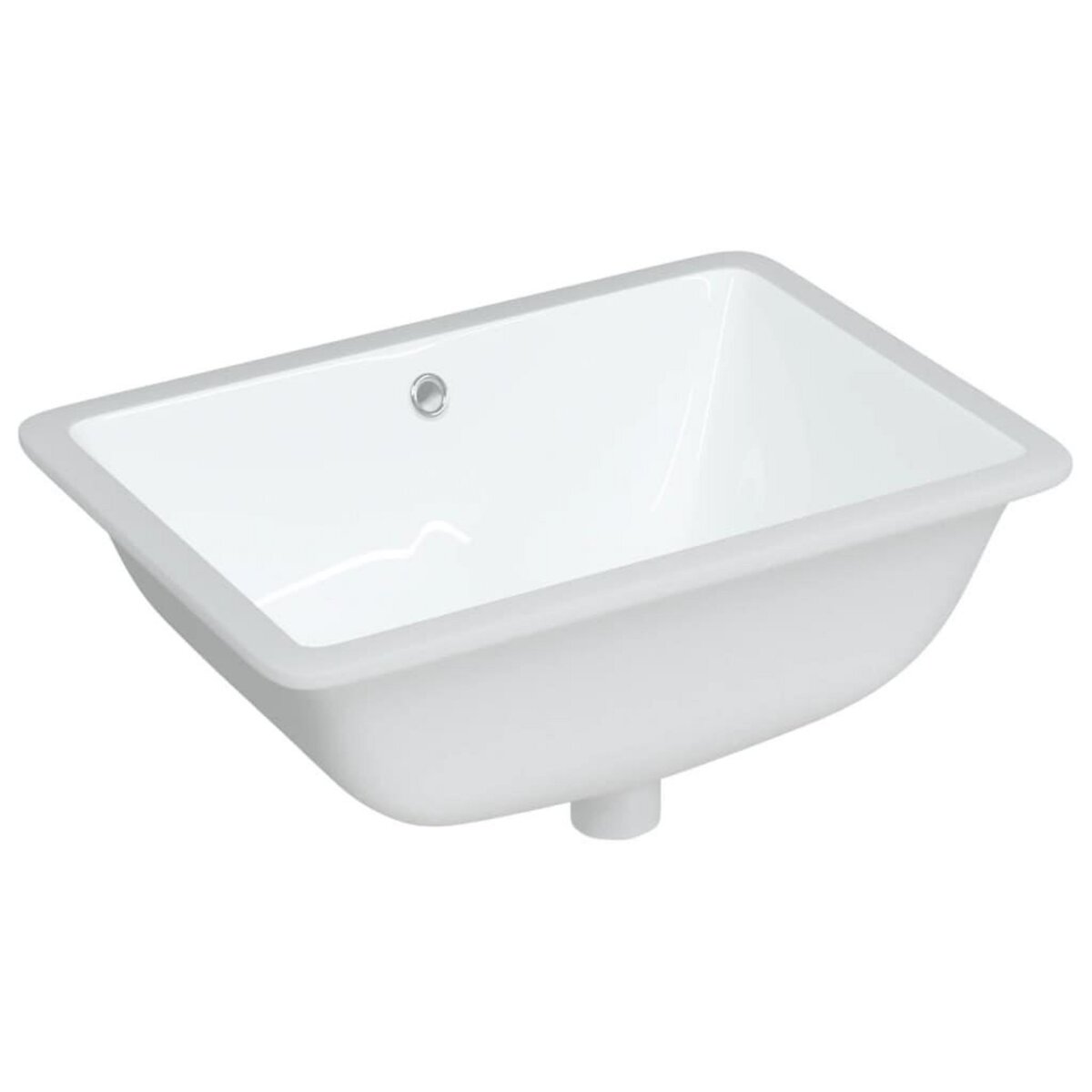 VIDAXL Evier salle de bain blanc rectangulaire ceramique