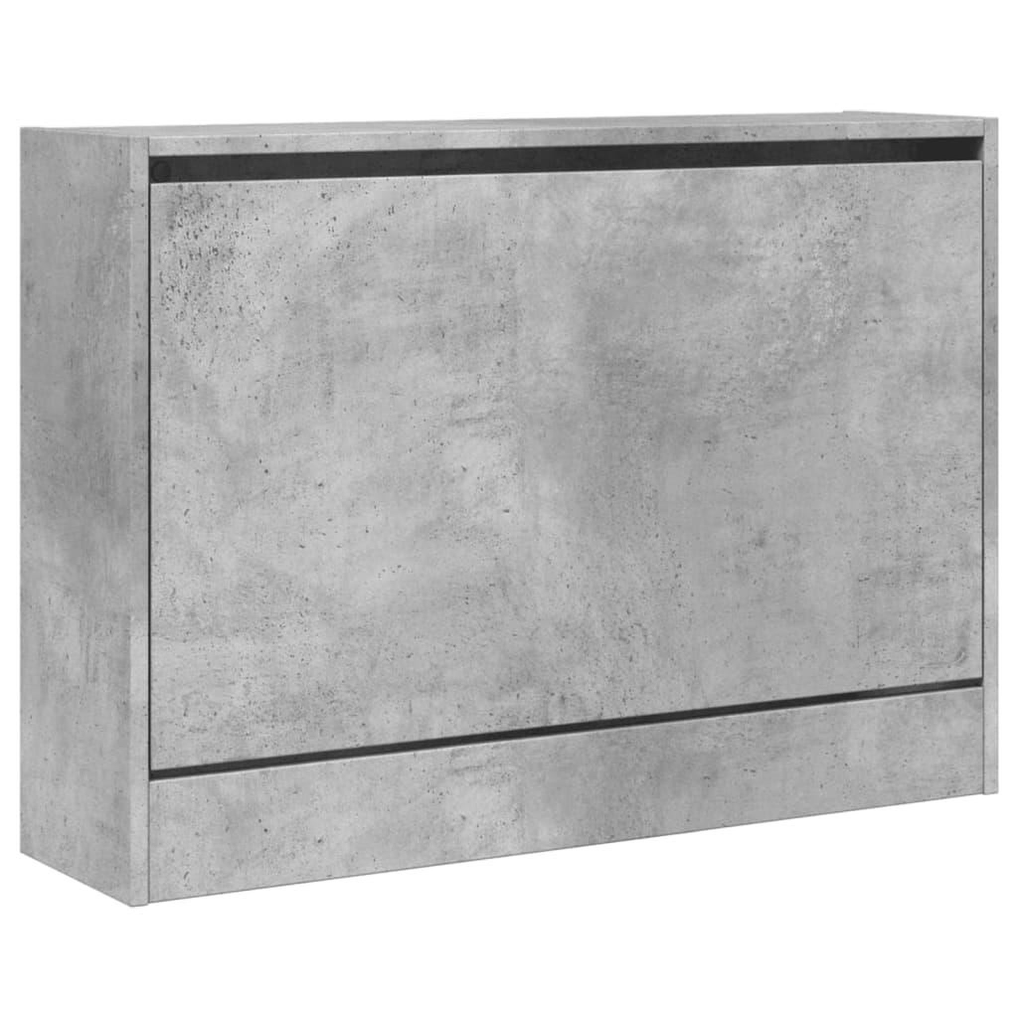 Voir la diapositive 4 : VIDAXL Armoire a chaussures gris beton 80x21x57 cm bois d'ingenierie